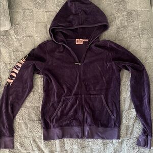 Juicy Couture Deep Purple Velour Hoodie